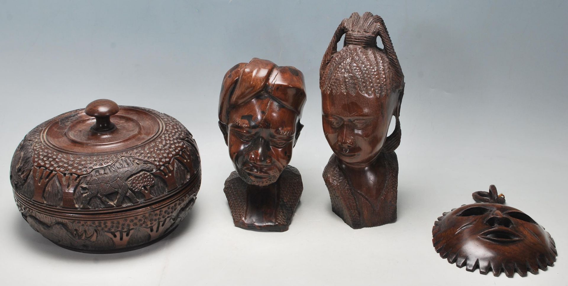 A COLLECTION OF 19TH AND 29TH CENTURY ARICAN TRIBAL BUST