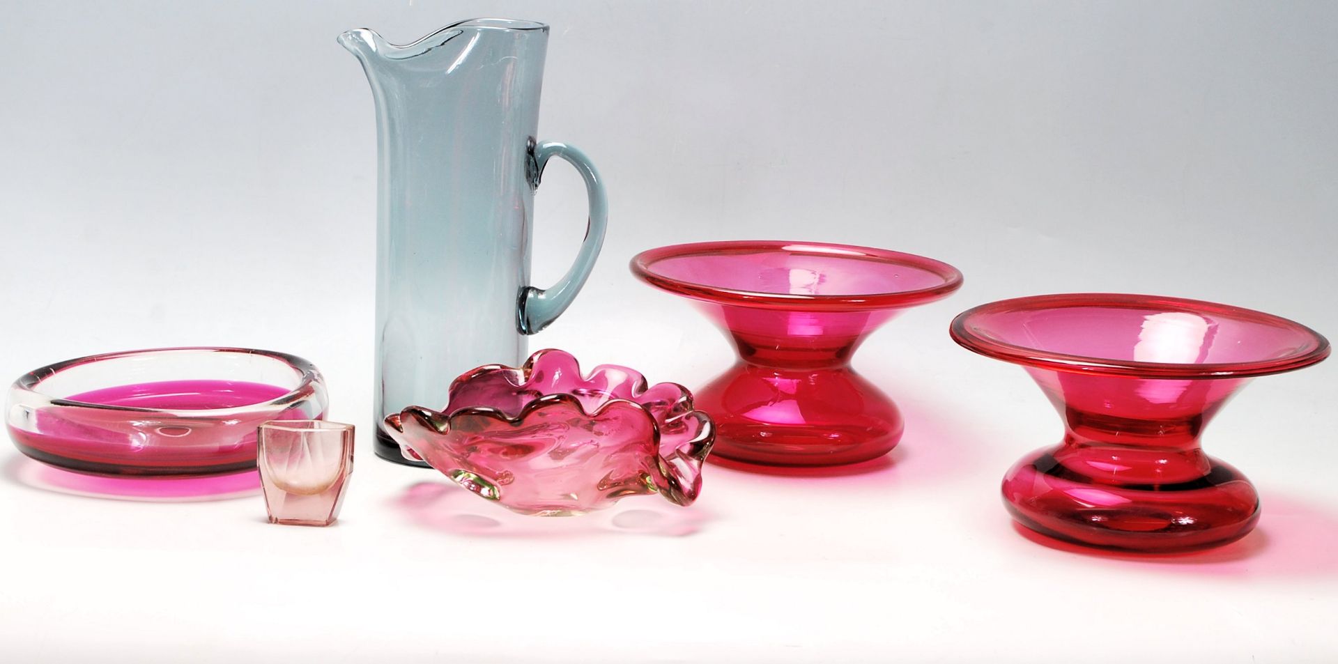 Collection of Retro and Antique Glass to include Czechoslovakian and Cranberry