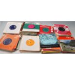 A collection  of vintage 7" vinyl records to include: A Hundred Times A Day (Holloway, Green), Red