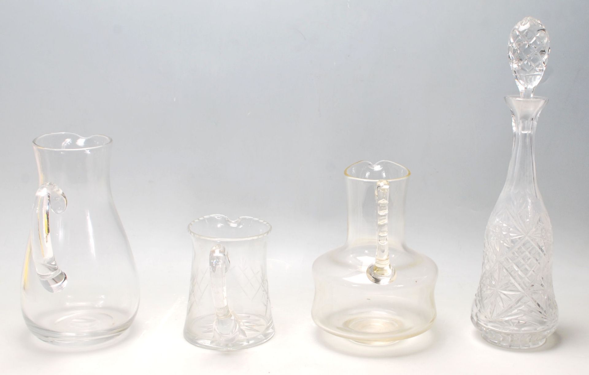 A mixed collection of glass to include retro and antique examples cut glass decanters, antique - Bild 2 aus 7