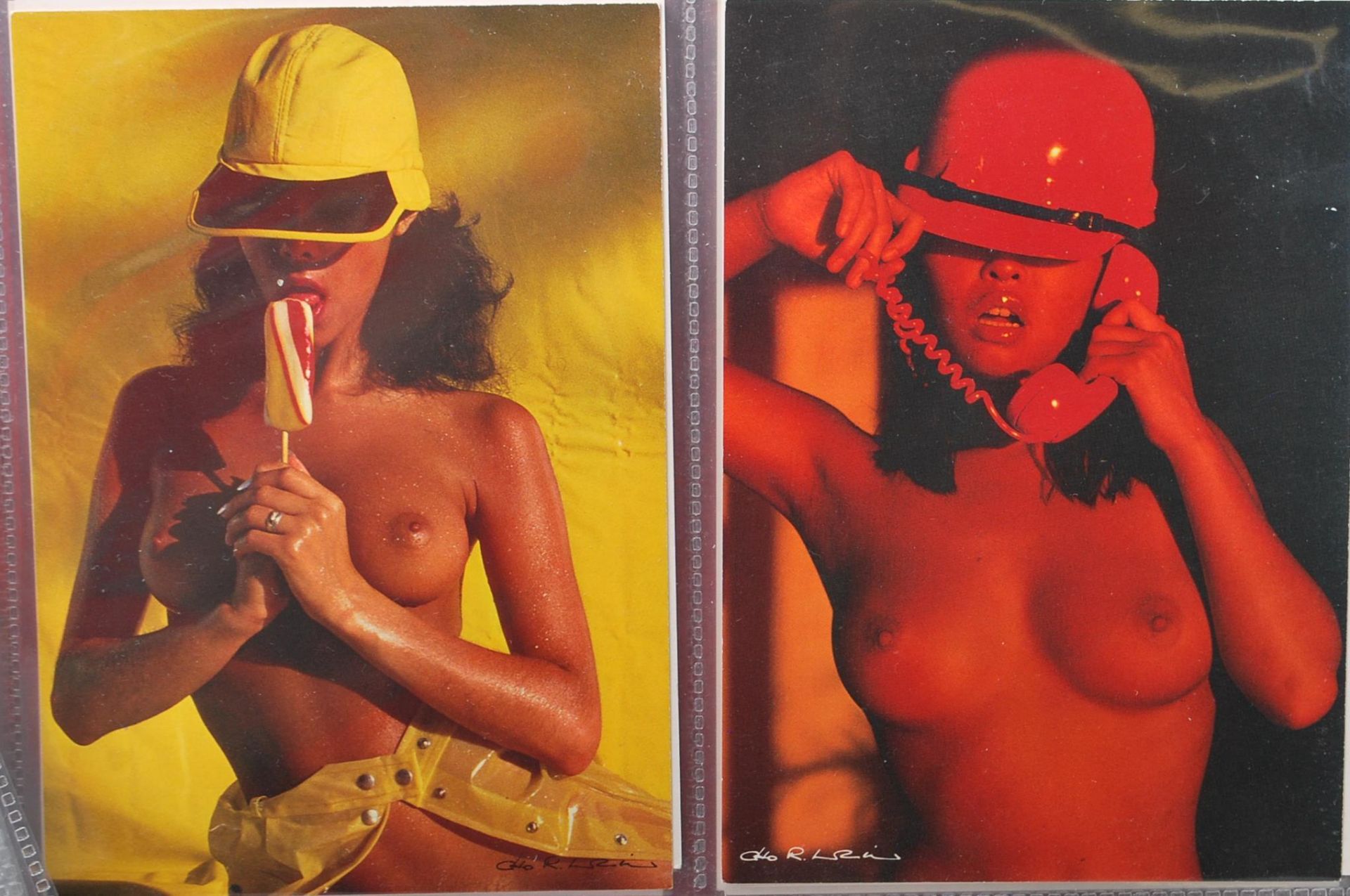 Erotic / Pornographic postcards - a collection of x55. Modern collection of semi-naked, nude, and - Bild 23 aus 28