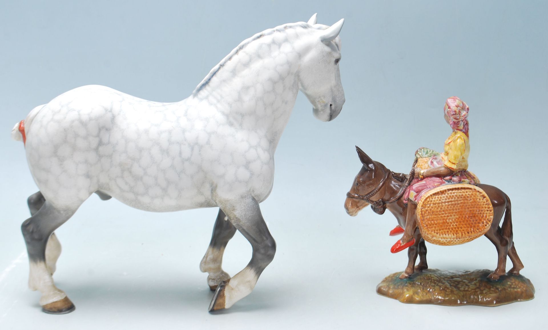 Beswick - A large dapple grey shire horse with a c - Bild 3 aus 6