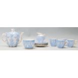 A 19th century Victorian Blue and white Aynsley Engle ceramic tea service for four comprising of