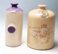 A 19th Century stoneware flagon with imprinted marks for Radams weed killer together with a