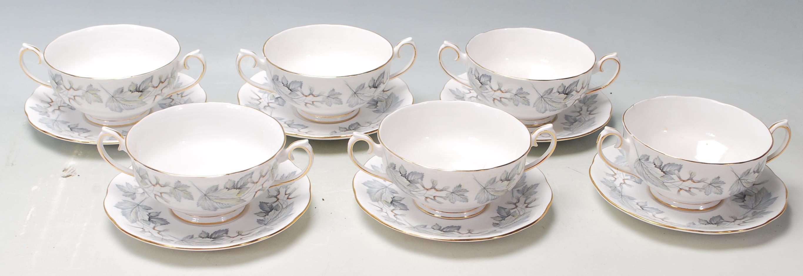 A large Royal Albert Silver maple bone china tea set / dining service comprising of a six twin - Image 8 of 14