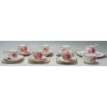 ROYAL ALBERT AMERICAN BEAUTY TEA SERVICE