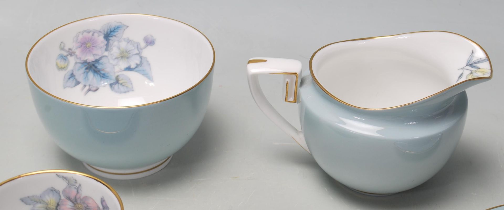 A  vintage late 20th Century Royal Worcester fine bone china coffee set in the Woodland pattern - Bild 4 aus 8