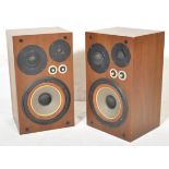 A pair of teak wood JVC SX-5 II speakers with power handling capacity 80W.