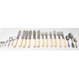 A group of seven antique and vintage silver spoons to include having a handle engraved Rachel Clare,