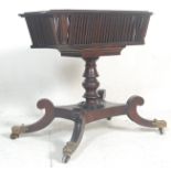 An 18th century Regency - George III mahogany jardiniere / plant stand. Raised on a stunning