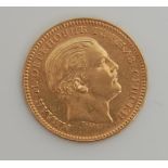 Serbian / Yugoslavian 20 Dinara Gold Coin Dated 18