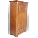A good Victorian 19th century Arts & Crafts solid oak hall cupboard – wardrobe being raised on stile