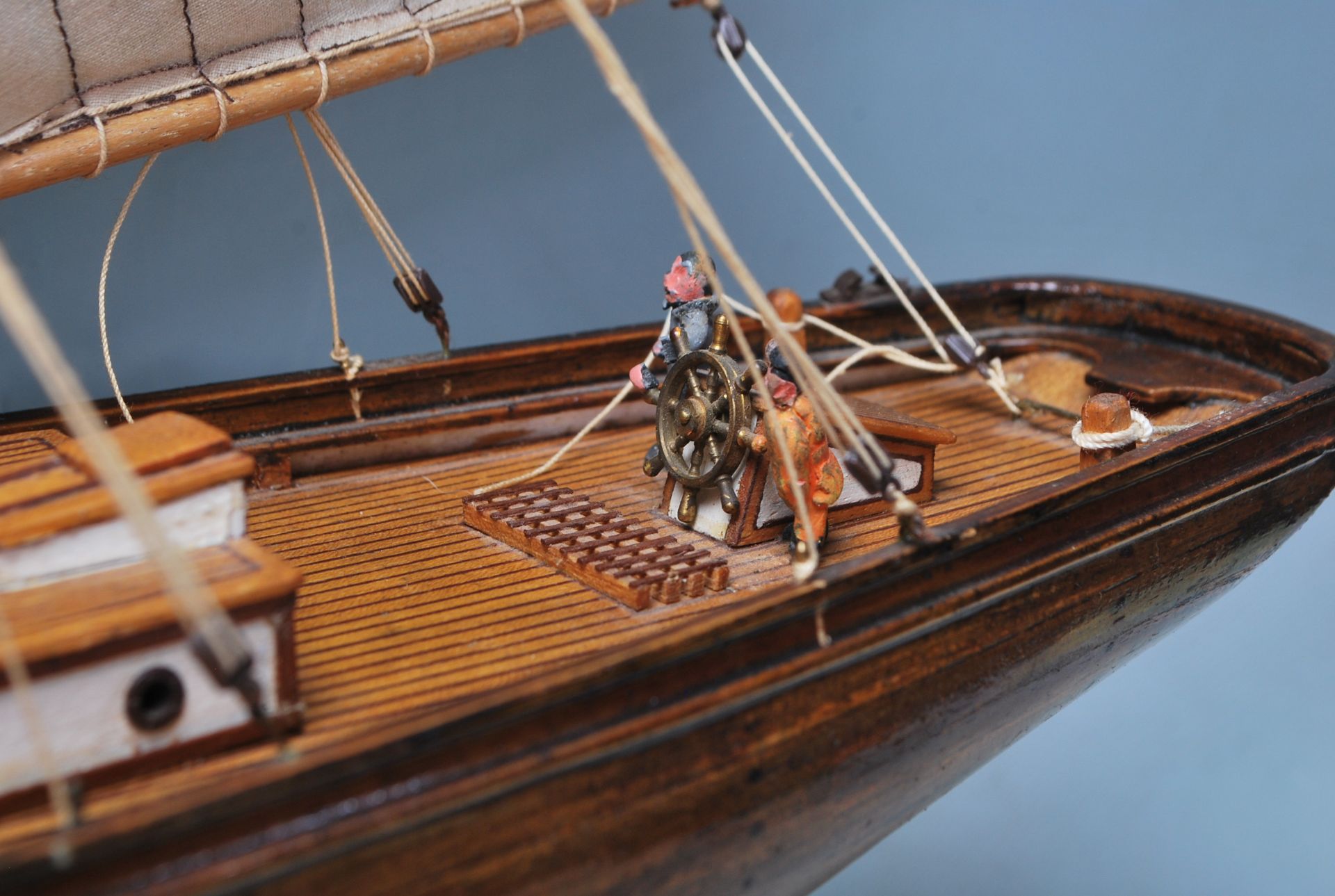A vintage 20th Century large scratch built of famous Canadian boat named Bluenose fishing and - Bild 8 aus 14