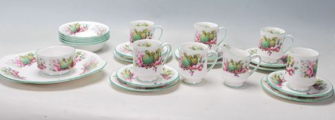 A 20th century Royal Albert bone china part tea service ' village green ' pattern tea service. The