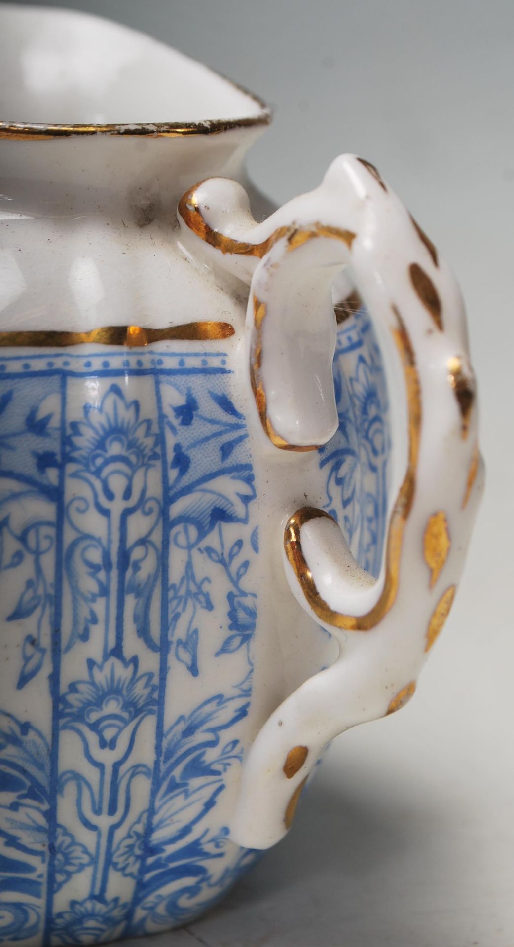 A 19th century Victorian Blue and white Aynsley Engle ceramic tea service for four comprising of - Bild 8 aus 15