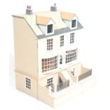 A large modern wooden dolls house, circa 20th century ' The Antiques Shop '  The large house on