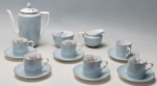 A  vintage late 20th Century Royal Worcester fine bone china coffee set in the Woodland pattern