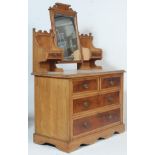 A Victorian 19thcentury satin walnut dressing table being raised on plinth base with short and