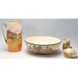 A 20th century Royal Doulton series ware wash set comprising of a large wash bowl, tall water jug,