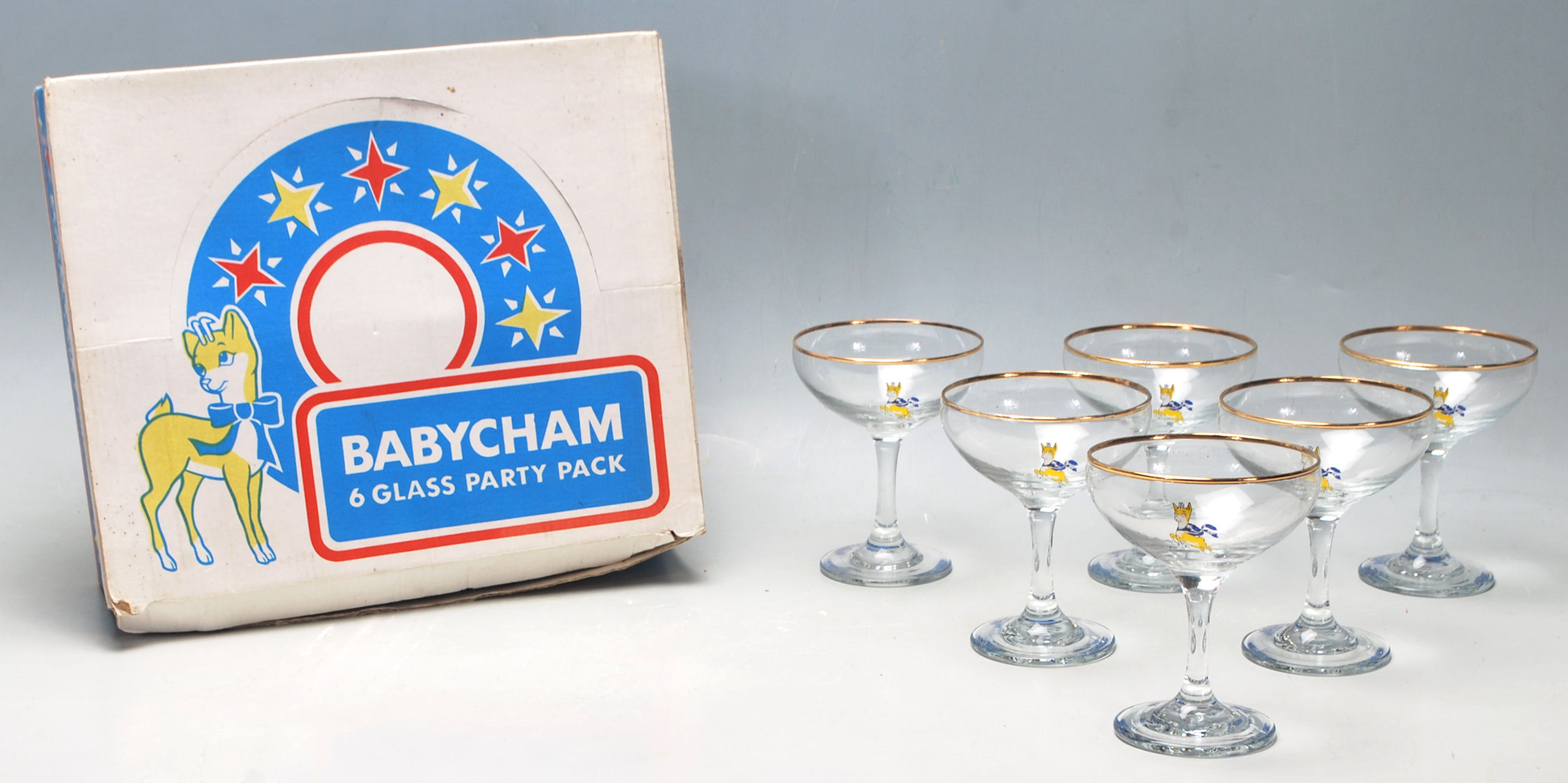 VINTAGE RETRO BABYCHAM GLASSES