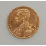 EARLY 20TH CENTURY BELGIAN FRANC ALBERT KONIG GOLD