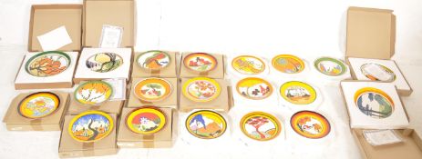 A Collection of 16 limited editions Wedgwood The Bizarre By Clarice Cliff living landscape plates to