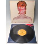 David Bowie - Aladdin Sane vinyl LP record. Fan club 1st edition. Comes with a facsimile signature