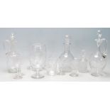A large collection of antique 19th Century glasswa
