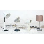 A GOOD COLLECTION OF VINTAGE RETRO DESK LAMPS