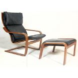 A RETRO VINTAGE IKEA BENDWOOD ARMCHAIR