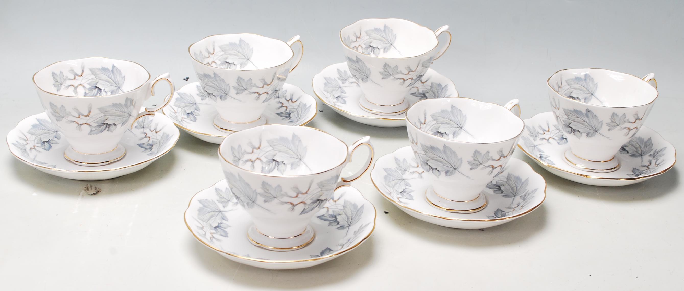 A large Royal Albert Silver maple bone china tea set / dining service comprising of a six twin - Image 7 of 14