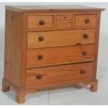 A Victorian style 20th century apprentice piece  / specimen type country pine chest of drawers /