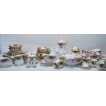 A very large Royal Albert bone china tea service / dining service in the Old Country Roses pattern