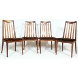 A SET OF FOUR VINTAGE TEAKWOOD G-PLAN DINING CHAIRS
