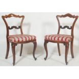 ANTIQUE VICTORIAN WALNUT DINING CHAIRS
