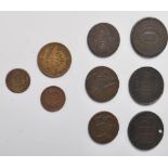 A collection of 18th and 19th Century Georgian and Victorian tokens to include a 1792 East India
