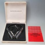 A vintage Bang & Olufsen U70 Stereo Headphone having brush aluminium side panels and slighting