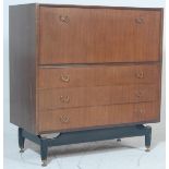 G Plan - Ernest Gomme - Librenza. A retro vintage tola wood chest of drawers / bureau bookcase.
