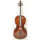 MUSICAL INSTRUMENTS: A 20th century Stentor II 4/4 Cello complete with the bow and in a protective