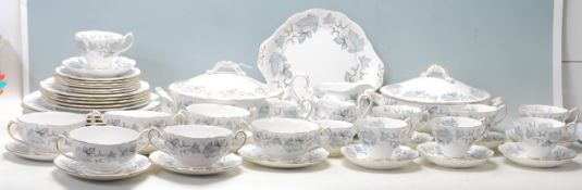 A large Royal Albert Silver maple bone china tea set / dining service comprising of a six twin