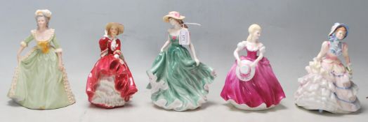 A group of three Royal Doulton bone china ceramic figurines to include Hannah HN3369,Top of the Hill