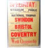 BRISTOL SPEEDWAY INTEREST POSTER - WORLD CHAMPIONSHIPS