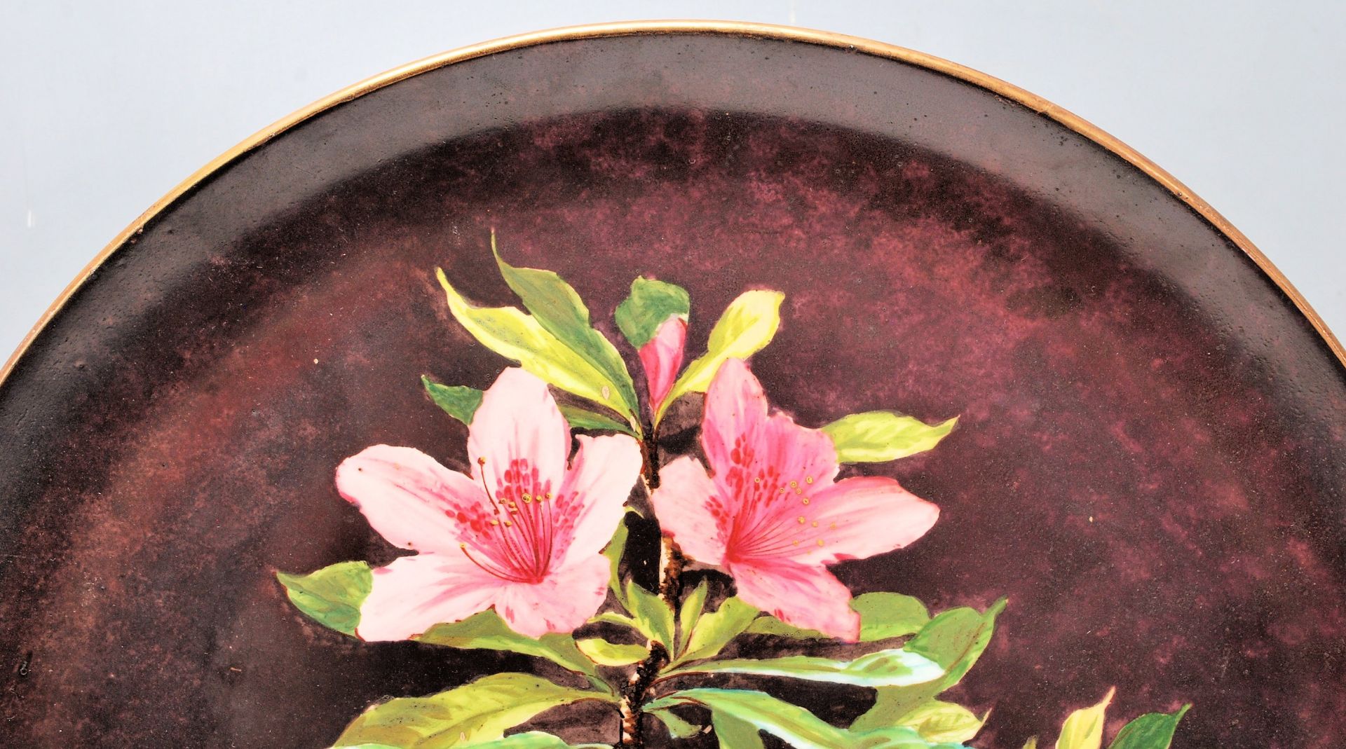 Victorian Aesthetic Movement Floral Wall Charger Plate - Bild 2 aus 5