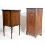 EDWARDIAN MARBLE TOPPED BEDSIDE CABINETS