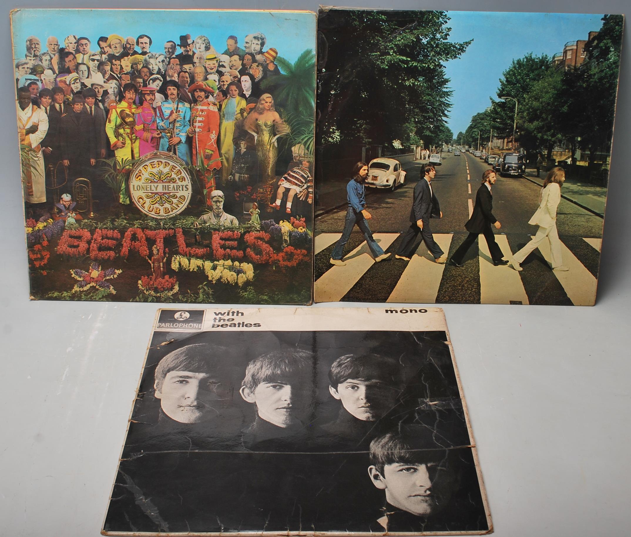 THE BEATLES - COLLECTION OF X3 VINTAGE VINYL RECORD LPS