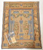 A Belgian Metrax Loggia machine woven tapestry in 17th century style. The tapestry was inspired by