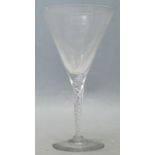 19TH CENTURY CLEAR GLASS HAND BLOWN DRINKING GLASS