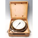 EARLY 20TH CENTURY BRASS PRESSURE GAUGE