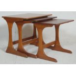 Nathan - a retro vintage 1970s teak wood nest of graduating tables by Nathan having rectangular tops