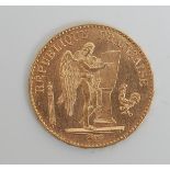 19TH CENTURY FRENCH FRANC GOLD COIN